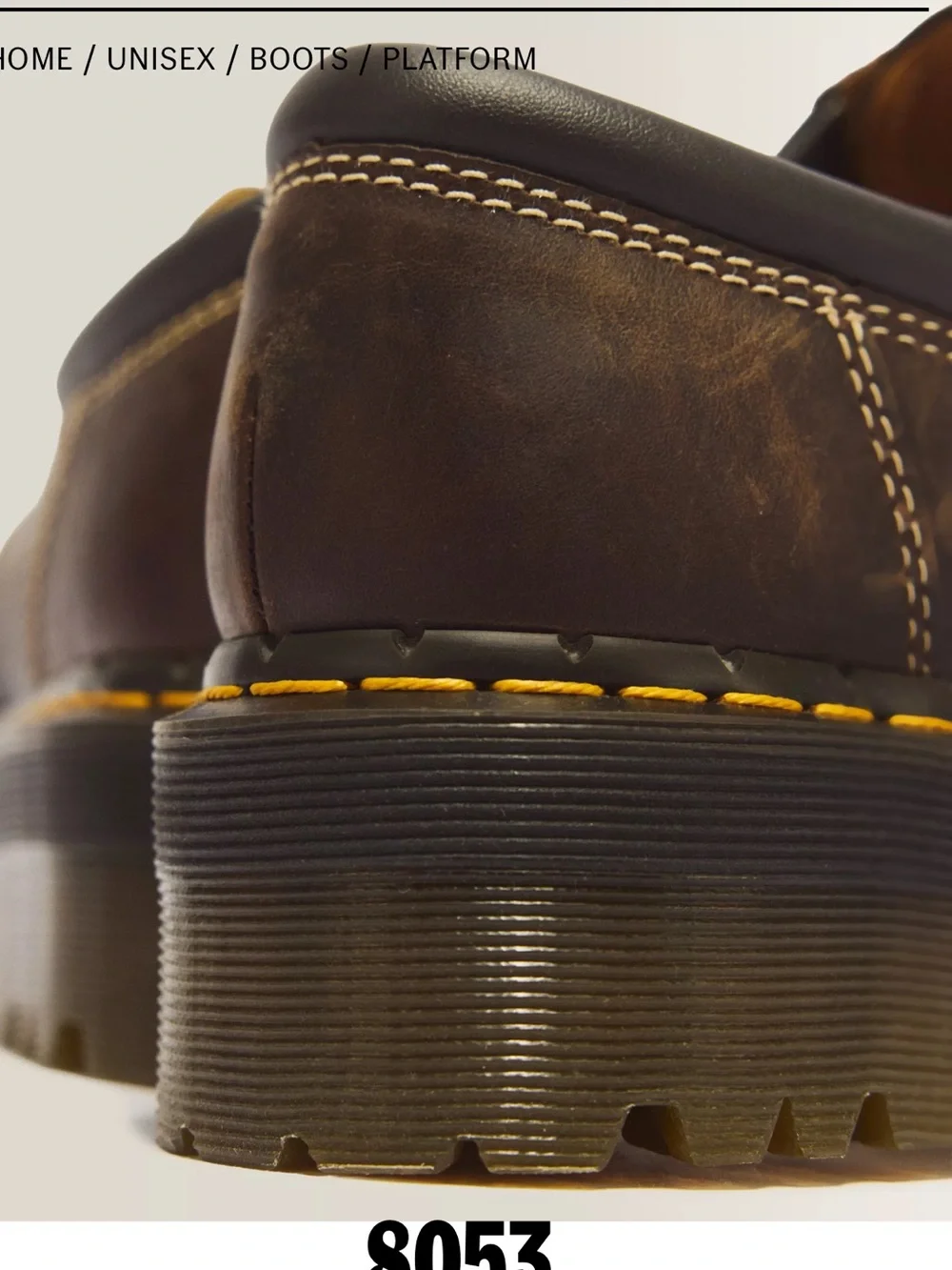 Dr Martens 8053 ARC CRAZY HORSE LEATHER PLATFORMS